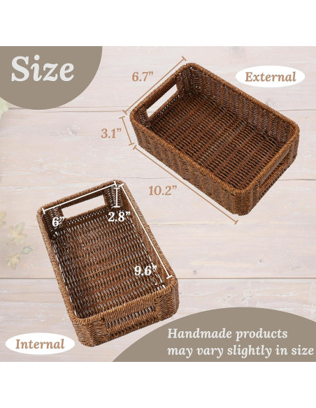 Cestas de Mimbre WeeNest para Organizar Baño - Juego de 2 Cestas de Mimbre WeeNest para Organizar Baño - Juego de 2
