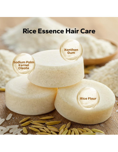 Barra de Champú de Agua de Arroz HyperHair - 3 Unidades 59g