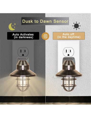 Luz Nocturna Enchufable Novelux 2700K Dusk a Dawn - Paquete de 2