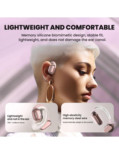 Auriculares Traductores MINISO X39 AI Bluetooth 5.4 Rosa Auriculares Traductores MINISO X39 AI Bluetooth 5.4 Rosa