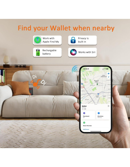Billetera Inteligente SAMRT CC para Hombres con Find My iOS Billetera Inteligente SAMRT CC para Hombres con Find My iOS