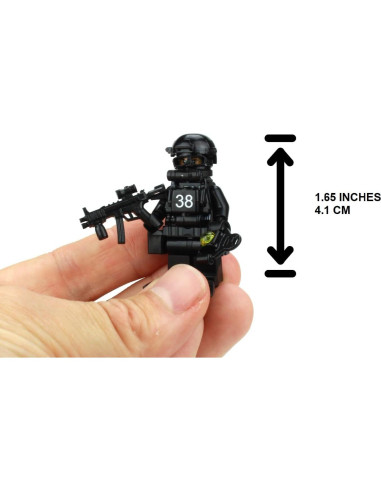 Minifigura Coleccionable Buceador Navy Seal Battle Brick 4cm
