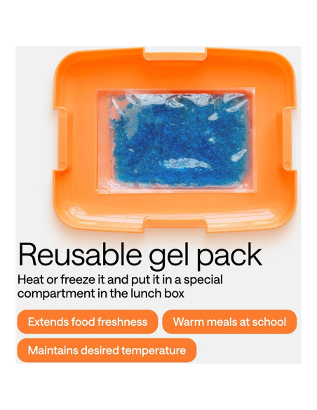 Caja Bento Aislada para Niños Wonder Family Naranja 0.55 kg Caja Bento Aislada para Niños Wonder Family Naranja 0.55 kg