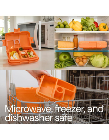Caja Bento Aislada para Niños Wonder Family Naranja 0.55 kg