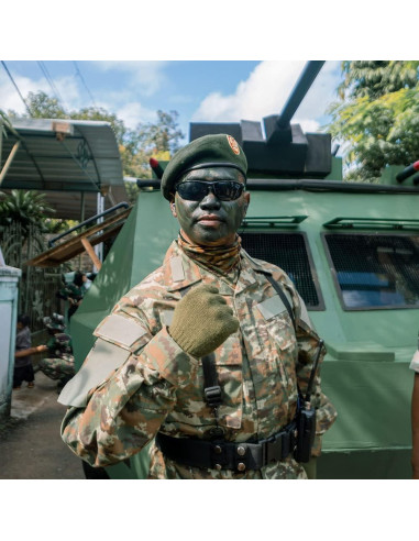 Boina Militar de Lana Nawati Verde Oscuro para Mujeres