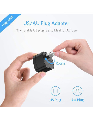 Adaptador de Viaje Universal BESTEK 220V a 110V con USB