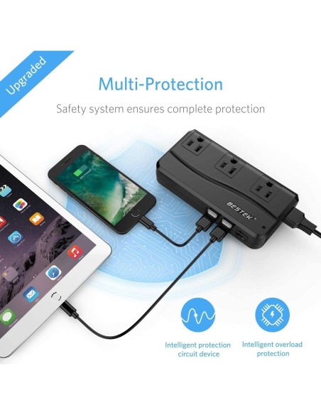 Adaptador de Viaje Universal BESTEK 220V a 110V con USB Adaptador de Viaje Universal BESTEK 220V a 110V con USB