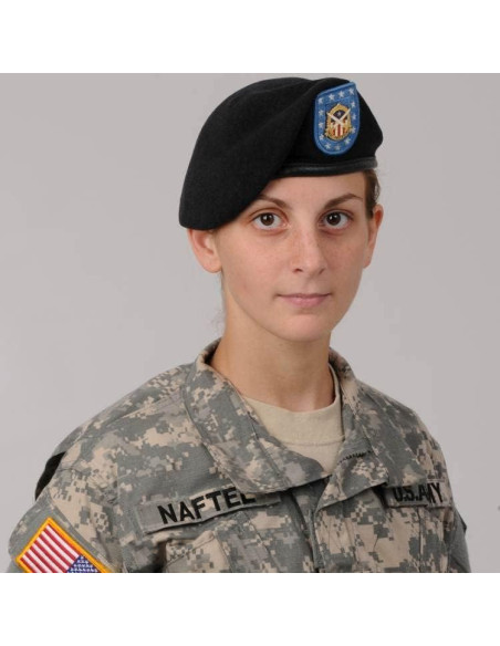 Boina Militar de Lana Nawati Verde Oscuro para Mujeres Boina Militar de Lana Nawati Verde Oscuro para Mujeres