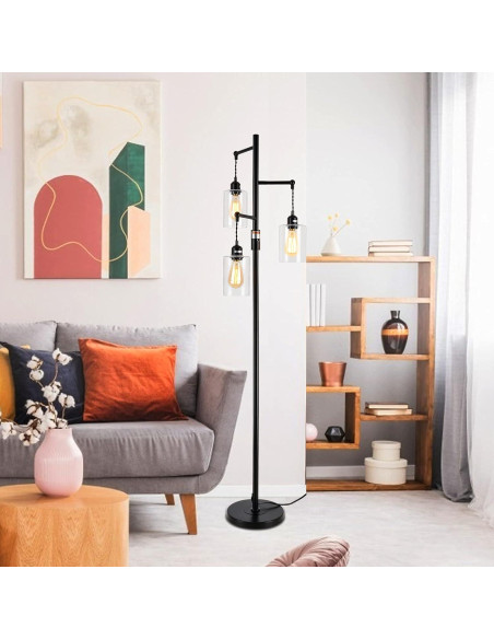 Lámpara de Pie Industrial Airposta 3 Cabezas Regulable 40W Lámpara de Pie Industrial Airposta 3 Cabezas Regulable 40W