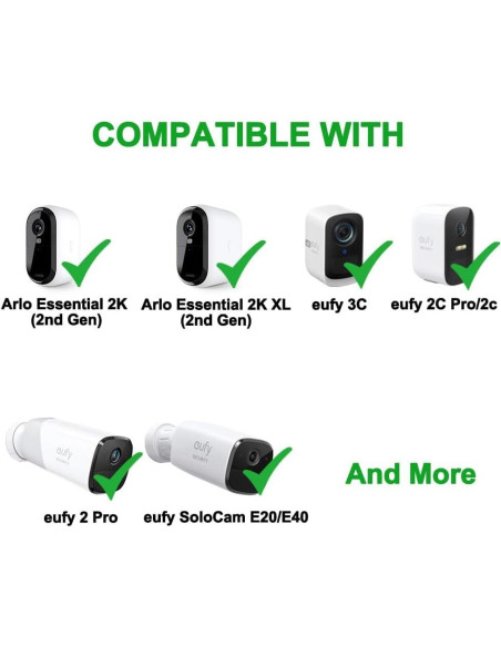 Cargador Solar JJMASEE para Cámaras Arlo y EufyCam 1 Pack Cargador Solar JJMASEE para Cámaras Arlo y EufyCam 1 Pack