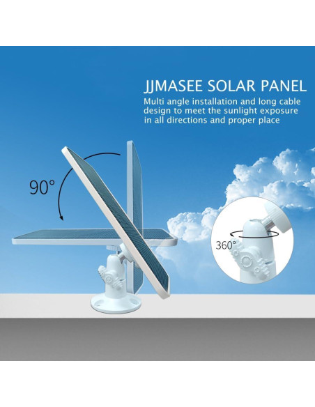 Cargador Solar JJMASEE para Cámaras Arlo y EufyCam 1 Pack Cargador Solar JJMASEE para Cámaras Arlo y EufyCam 1 Pack