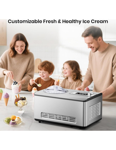 Máquina de Helados Gasbye ICE2037YJ 2.1L Acero Inoxidable Máquina de Helados Gasbye ICE2037YJ 2.1L Acero Inoxidable