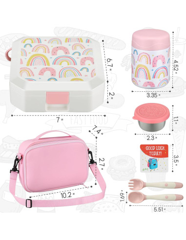 Conjunto Caja Almuerzo Bento Itslife Niños 5 Compartimentos