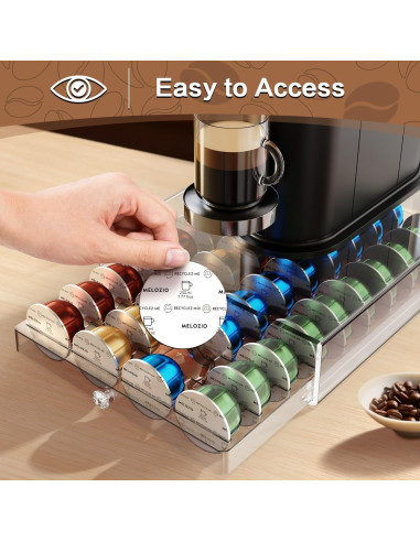 Soporte Acrílico Genew para 40 Cápsulas Nespresso Vertuo