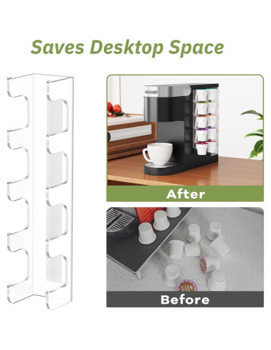 Soporte de Pod de Café NiHome Acrílico Transparente 2 Pzs