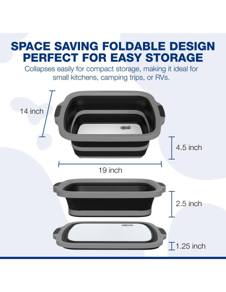 Paquete de 2 Tinas de BBQ Plegables COSPARX 48.3x35.6cm Paquete de 2 Tinas de BBQ Plegables COSPARX 48.3x35.6cm