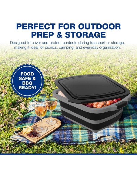 Paquete de 2 Tinas de BBQ Plegables COSPARX 48.3x35.6cm Paquete de 2 Tinas de BBQ Plegables COSPARX 48.3x35.6cm