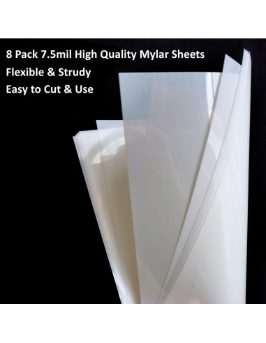 Hojas de Mylar en blanco 30.48x60.96 cm 8PCS Qulinshine