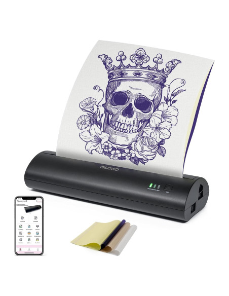 Impresora Térmica Portátil VLOXO P40 Inalámbrica para Tatuajes Impresora Térmica Portátil VLOXO P40 Inalámbrica para Tatuajes