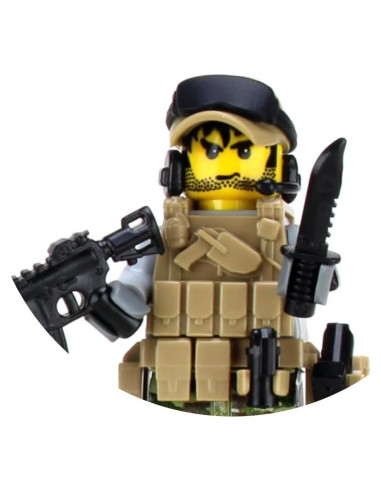 Minifigura Militar Personalizada Boinas Verdes Battle Brick 4.45cm