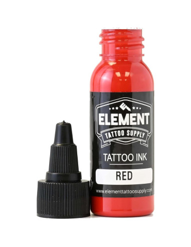 Tinta Roja para Tatuajes Element Tattoo Supply 29.57 ml Profesional