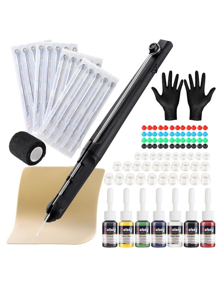 Kit de Tatuaje Hand Poke Solong con 20 Agujas y Tinta Kit de Tatuaje Hand Poke Solong con 20 Agujas y Tinta