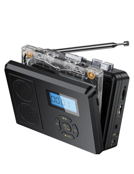 Reproductor de Cinta de Casete Portátil Hernido con Radio FM y USB Reproductor de Cinta de Casete Portátil Hernido con Radio FM y USB