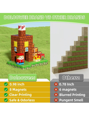 Bloques de Construcción Magnéticos Doloowee 0.55 kg 3-12 años