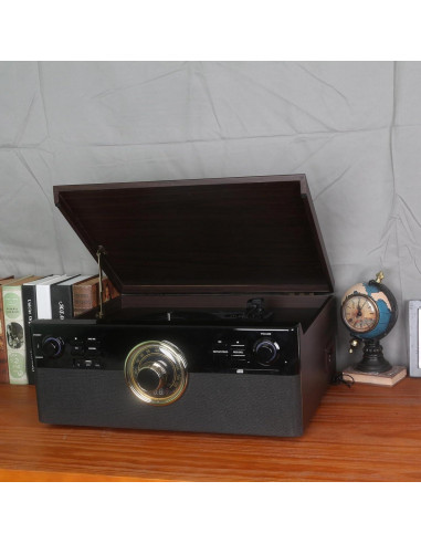 Reproductor de Vinilo Bluetooth DL 10-en-1 con Altavoces 8.06kg