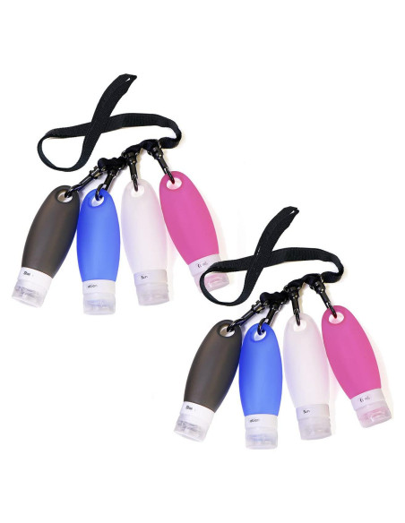 Botellas Reutilizables de Silicona SANTREST 3.3oz Aprobadas por TSA Botellas Reutilizables de Silicona SANTREST 3.3oz Aprobadas por TSA