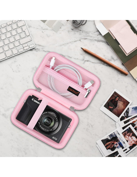 Funda Canboc Rosa para Cámara Digital Canon PowerShot G7X Funda Canboc Rosa para Cámara Digital Canon PowerShot G7X