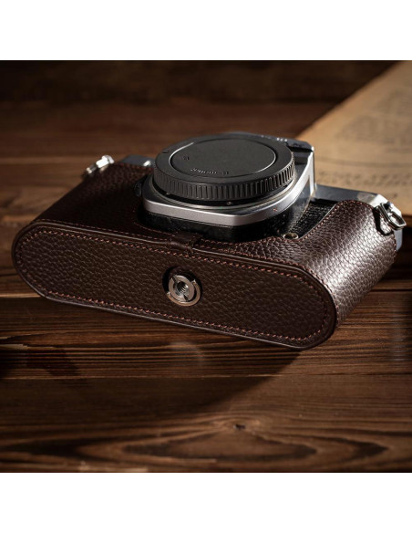 Funda de cuero genuino para cámara Pentax K1000 - Marrón Funda de cuero genuino para cámara Pentax K1000 - Marrón