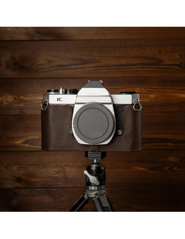 Funda de cuero genuino para cámara Pentax K1000 - Marrón
