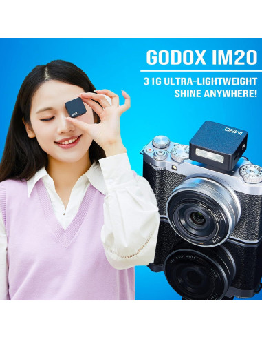Flash de Cámara Godox iM20 - Batería Interna 470mAh, 440 Flashes