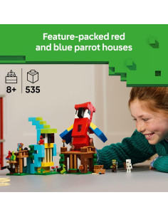 LEGO Minecraft Casas de los Loros 21282 - Juguete 8+ 2