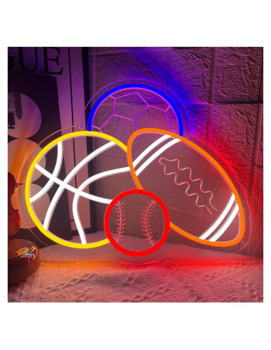 Señal Neón Temática Deportiva WHHD 40x33cm LED Ajustable