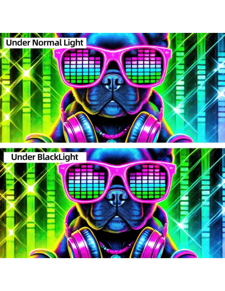 Tapiz Blacklight BlissYard Bulldog 198x150 cm Brilla en la Oscuridad Tapiz Blacklight BlissYard Bulldog 198x150 cm Brilla en la Oscuridad