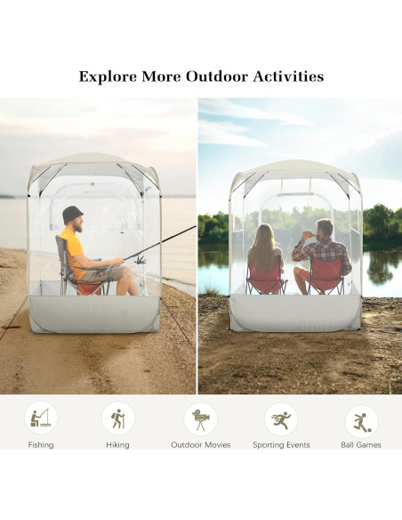 Carpa Deportiva Raynesys para 2 Personas, Instantánea, Beige Carpa Deportiva Raynesys para 2 Personas, Instantánea, Beige