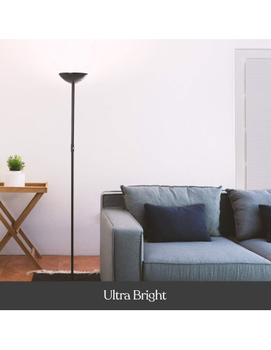 Lámpara de pie LED Brightech SkyLite, regulable 24W, negra