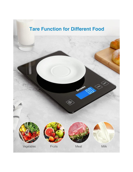 Escala de Cocina Digital Drcowu 15kg con Pantalla LCD Negra Escala de Cocina Digital Drcowu 15kg con Pantalla LCD Negra