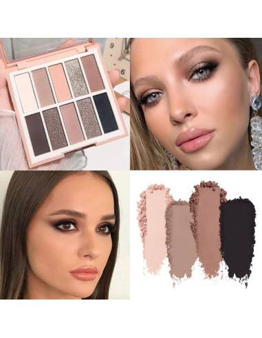 Paleta de Sombras de Ojos CAKAILA 10 Colores Mate y Brillante