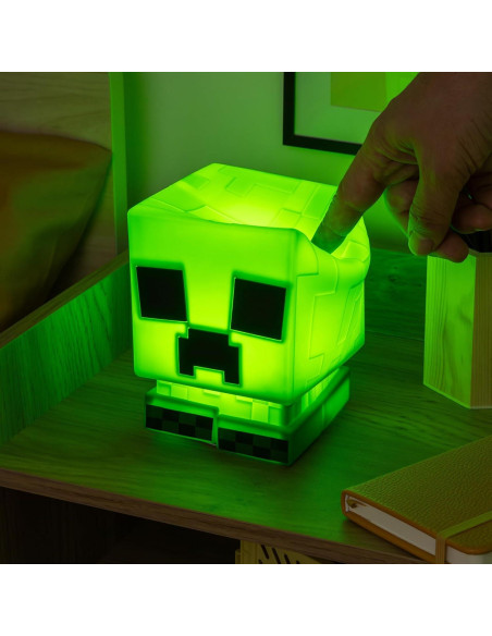 Lámpara Creeper SquishyGlo Paladone Verde Recargable 15cm Lámpara Creeper SquishyGlo Paladone Verde Recargable 15cm