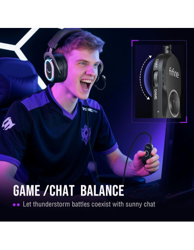 Auriculares Gaming FIFINE H13BP USB 7.1 RGB - Micrófono NC