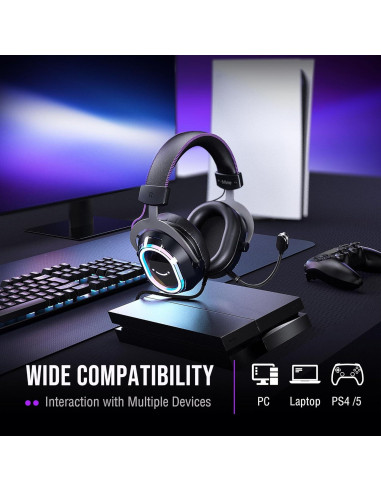 Auriculares Gaming FIFINE H13BP USB 7.1 RGB - Micrófono NC