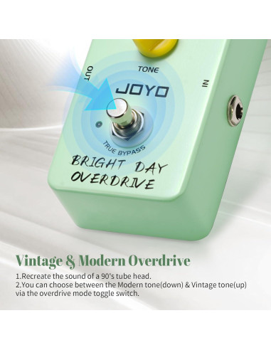 Pedal de Overdrive JOYO JF-25 Brillante para Guitarra Eléctrica