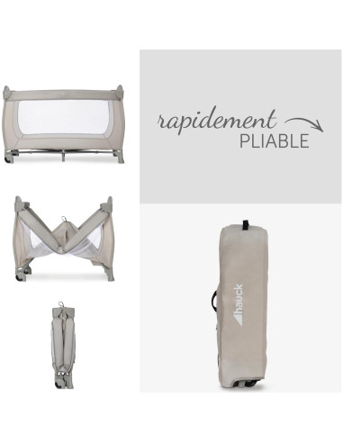 Cuna de Viaje Portátil Hauck Sleep N Play Go Plus Beige