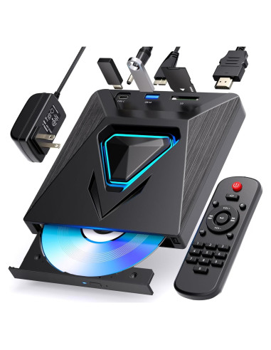 Reproductor de DVD 6-en-1 Aelrsoch SY-913 HDMI USB 1080P