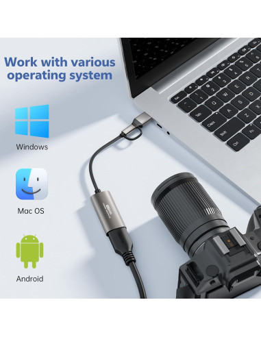 Tarjeta de Captura de Video AGFINEST HDMI a USB-C 4K 60FPS