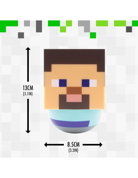 Luz Nocturna Steve Minecraft Paladone 12cm Multicolor Luz Nocturna Steve Minecraft Paladone 12cm Multicolor