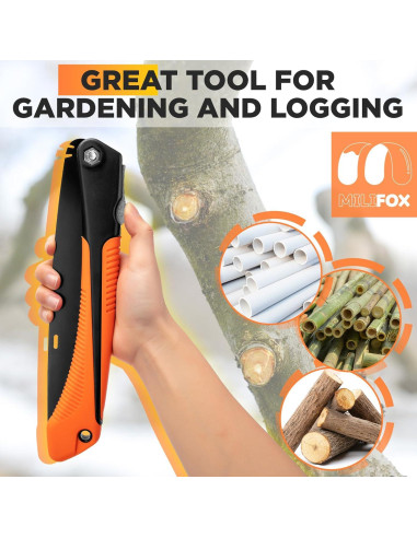 Sierra de Mano Plegable Milifox 26.99 cm SK5 para Jardinería
